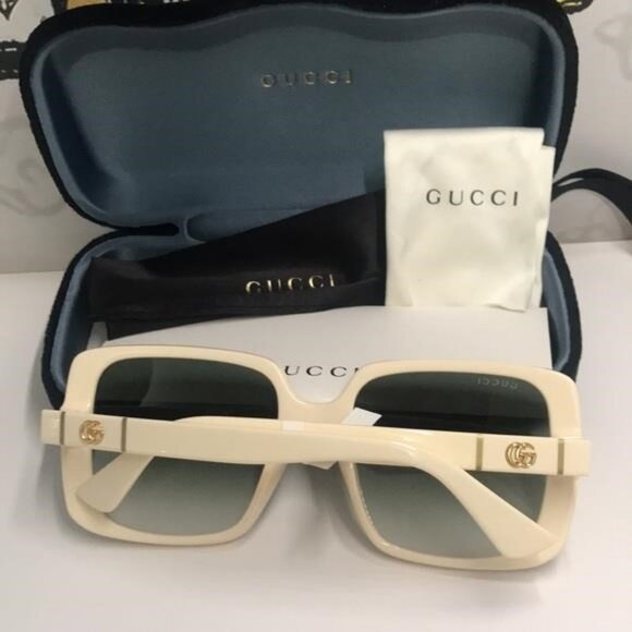 New Authentic Gucci Cream Sunglasses for Women GG0632s 004 main image 9